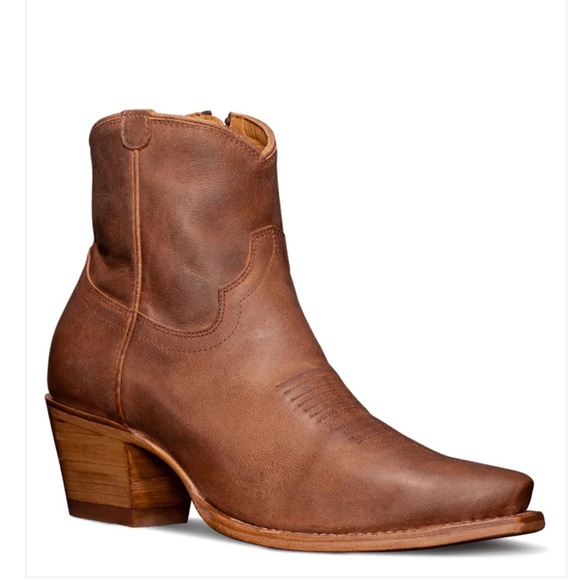 Tecovas Brown Leather Ankle Boots - Picture 1 of 11